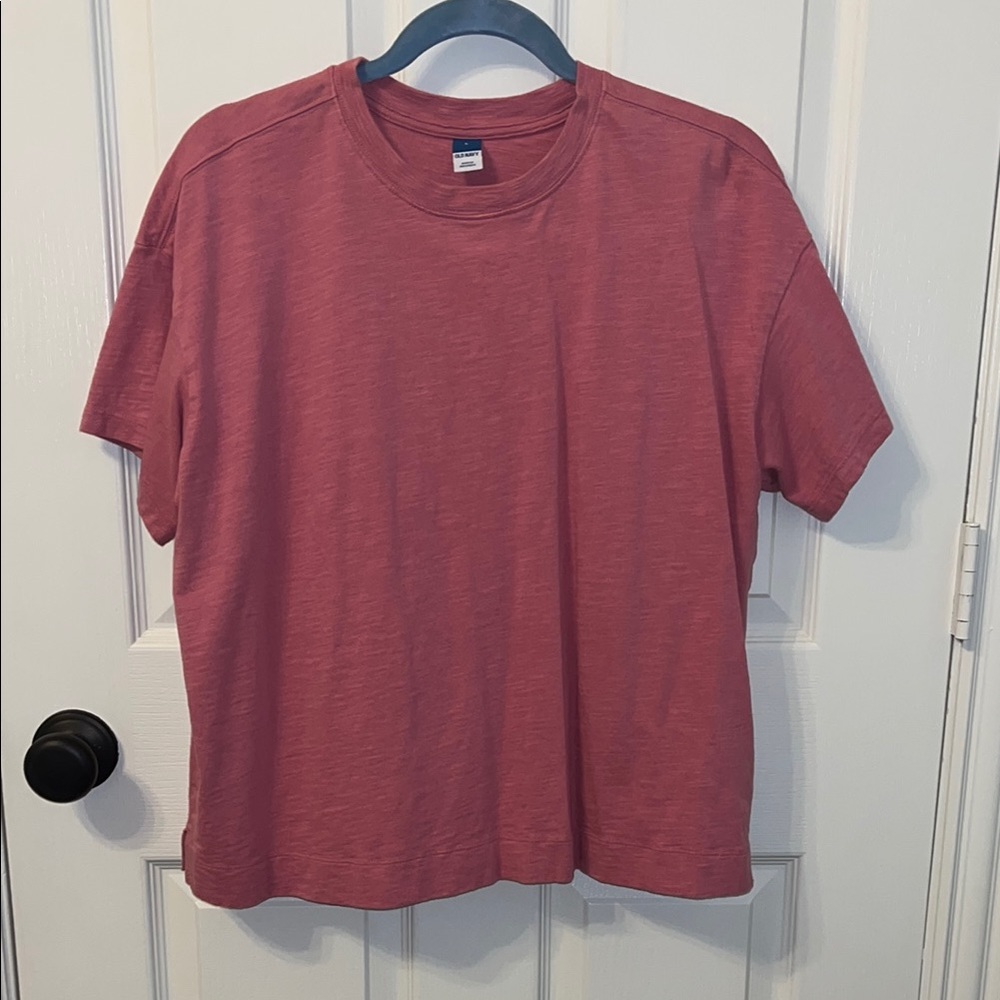 Old Navy Rose Color Cropped T-shirt